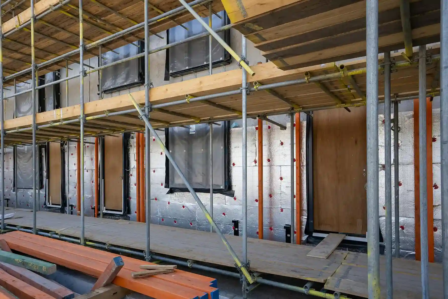 Concrete excavation walls